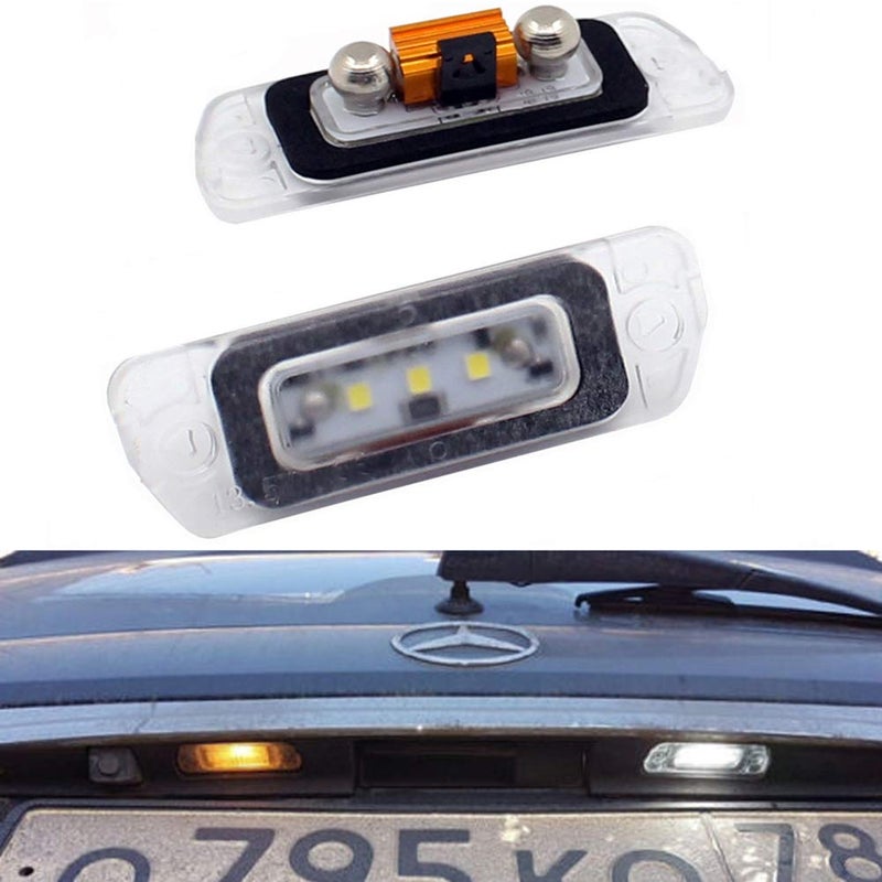 Xinctai 2PCS LED Rear License Plate Light Lamp for Mercedes Benz X164 W164 W251 GL350 GL450 GL500 GL550 GL320 ML320 ML350 ML450 ML500 ML550 ML63 AMG R350 R320 R500 RClass MLClass GLClass